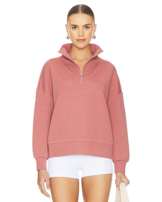Varley Pink Hawley Half Zip Sweatshirt