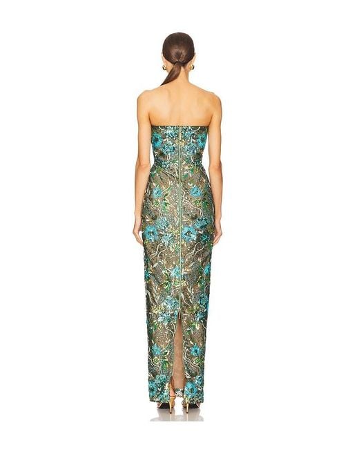 Bronx and Banco Green Dahlia Maxi Dress
