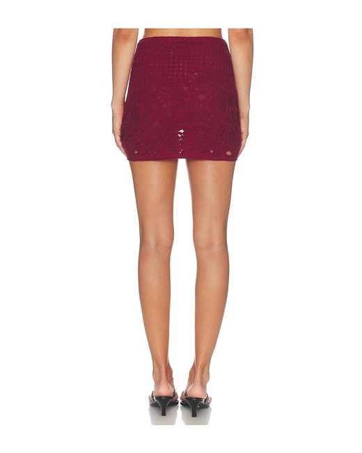 FRAME Red The Postcard Skirt