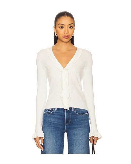 PAIGE White Demetra Cardigan