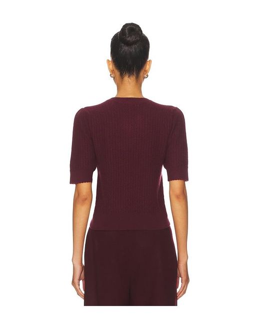 FRAME Red Ladder Pointelle Sweater