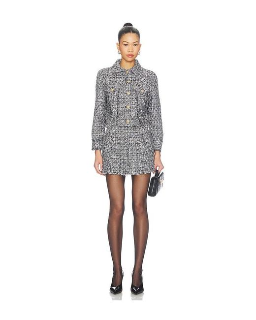 Alice + Olivia Gray Chloe Cropped Boxy Jacket