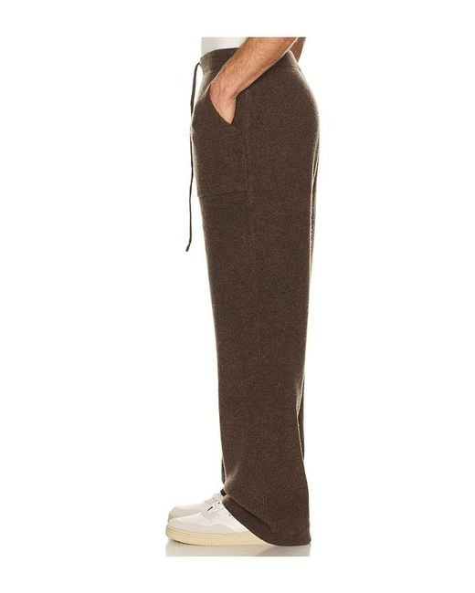 KROST Brown Wool Knit Pants for men