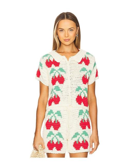 X Revolve Top En Color Ivory Talla En Celiab de color White