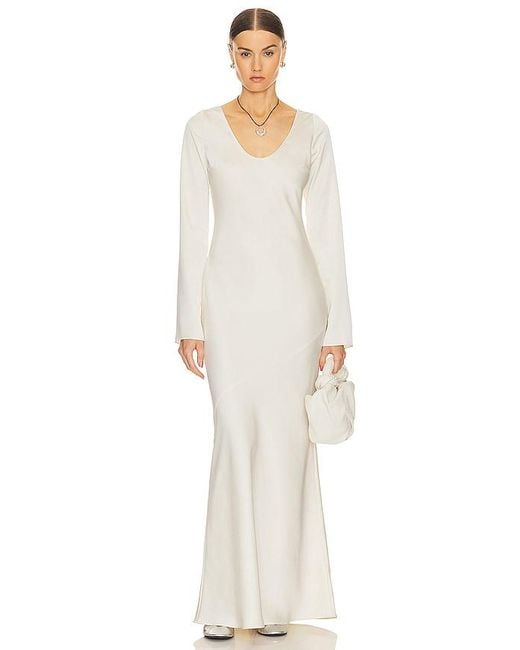 Helsa Natural Angelica Backless Maxi Dress