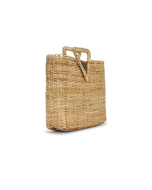 Veronica Beard Natural Bamboo Vesper Tote Bag