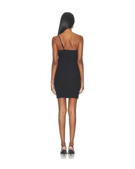 PATBO Black Taffeta Tarsila Mini Dress