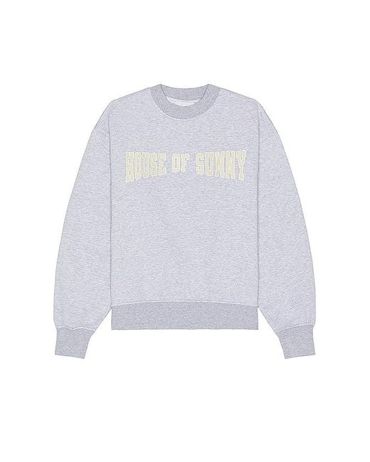 House Of Sunny White The Family Crew Sweatshirt for men