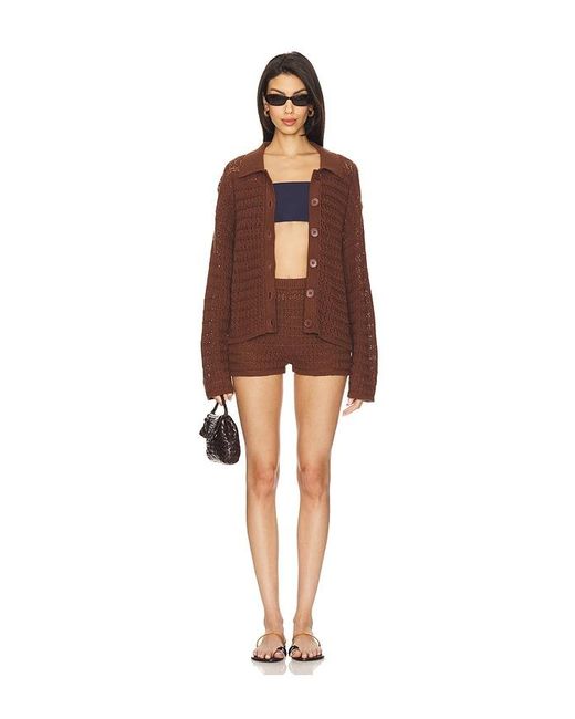Tularosa Brown Fabiana Button Down Sweater