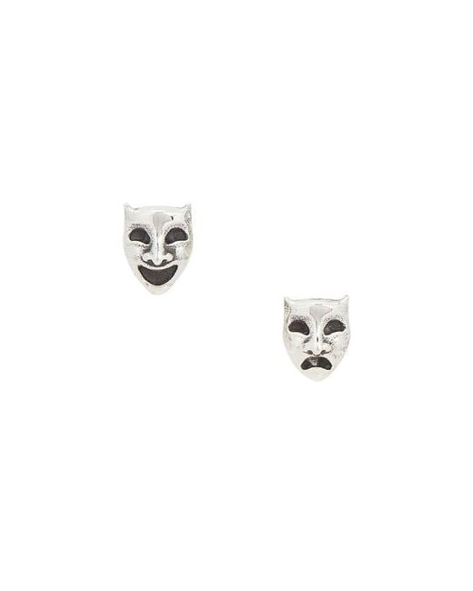 Maple Black Laugh Now Cry Later Earrings for men