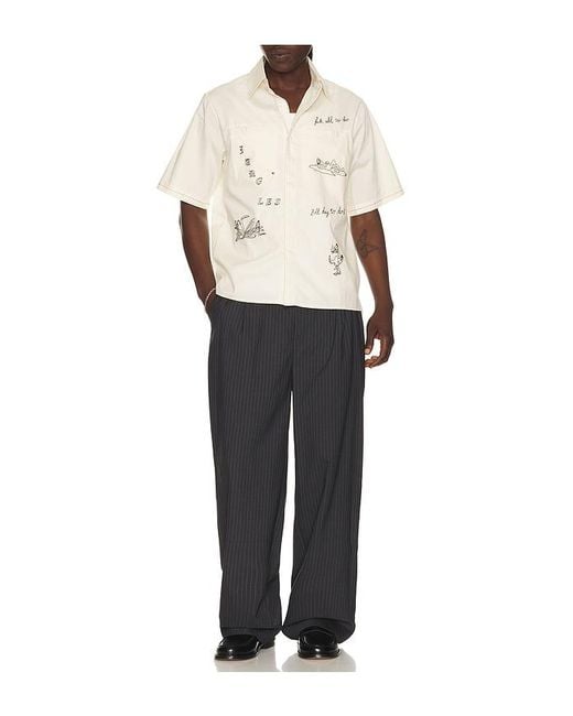 JUNGLES White Fuck All Button Up Shirt for men
