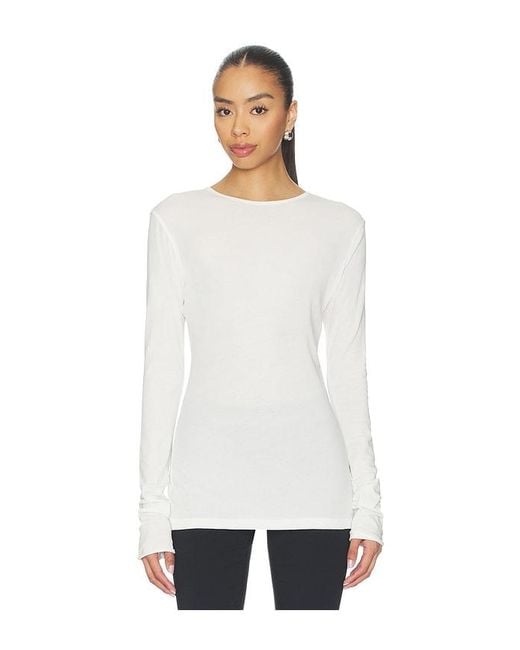 Entire studios White Sheer Long Sleeve Top