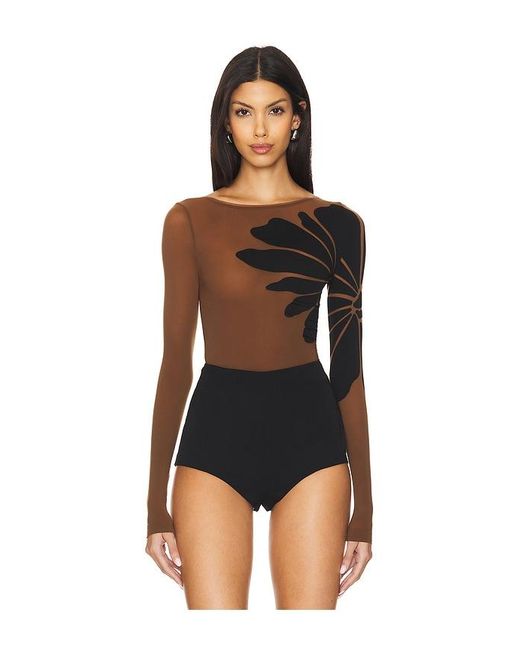 Wolford Black Body Tattoo Long Sleeve Top