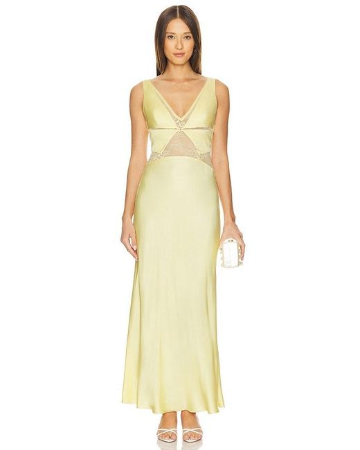 Bec & Bridge Yellow Bec + Bridge Juliette V Neck Maxi Dress