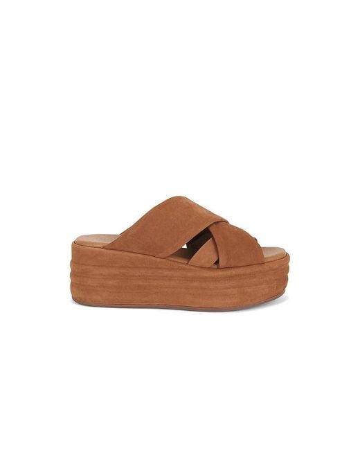 Free People Brown Wanderbay Flatform Sandal