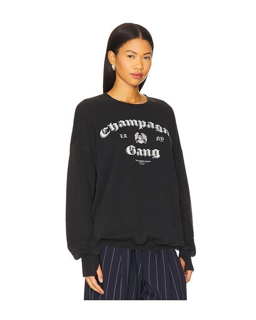 The Laundry Room Black La Champagne Gang Ny Sweatshirt