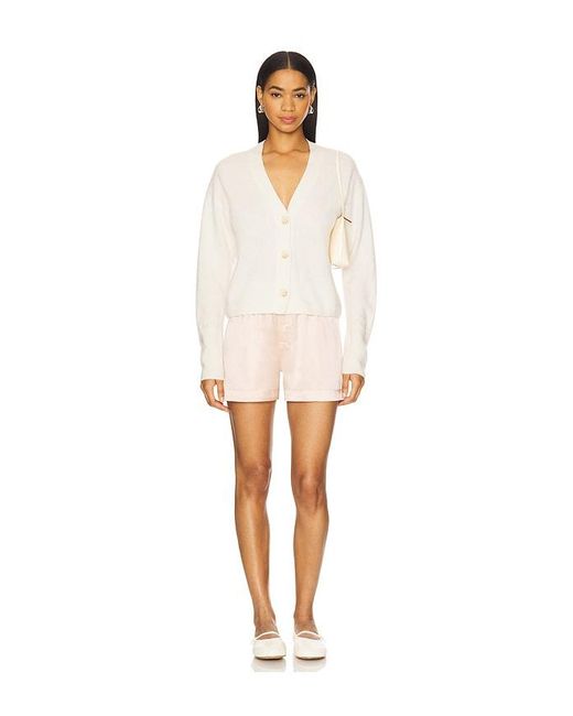 Comme Si White Silk La Boxer Classica Short