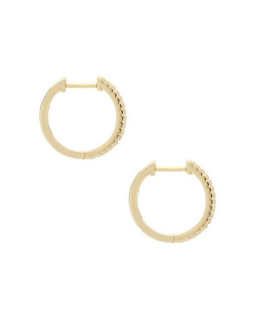 Shashi Metallic Daily Diamond Hoop Earrings