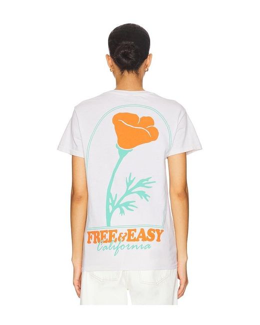 Free & Easy White Superbloom Tee for men