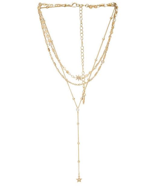 Ettika Brown Forever Falling Multi-Chain Lariat Choker
