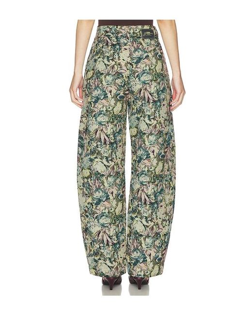 Ganni Green Tapestry Jacquard Pant