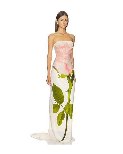 MOTHER OF ALL Metallic Amaya Printed Dress