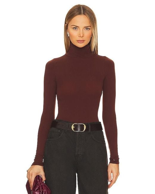 Commando Purple Ballet Turtleneck Bodysuit