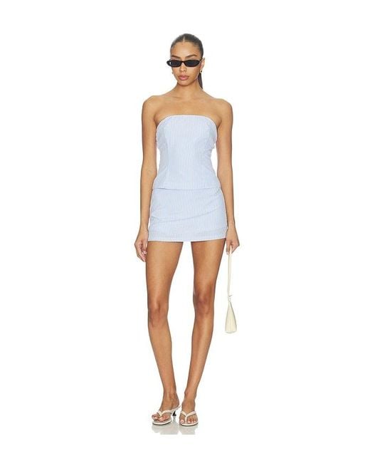 MORE TO COME Blue Vanika Mini Skort Set