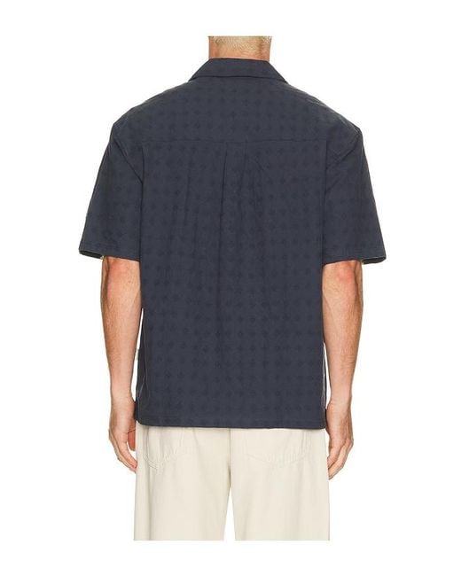 BOUND Blue Embroidered Ribeira Shirt for men