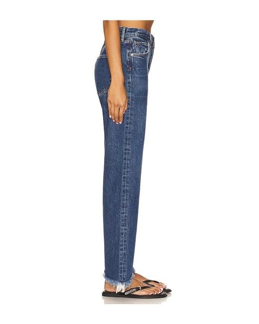 Agolde Blue 90S Mid Rise Loose Fit Jeans