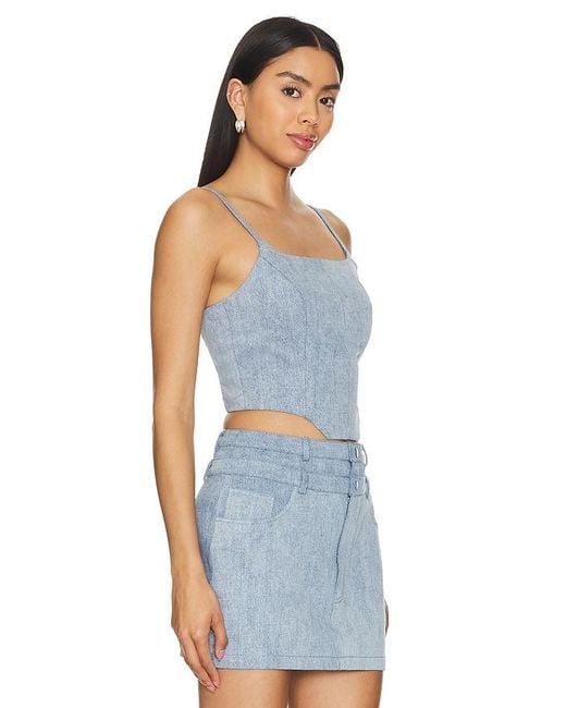 NonChalant Label Blue Bea Crop Top