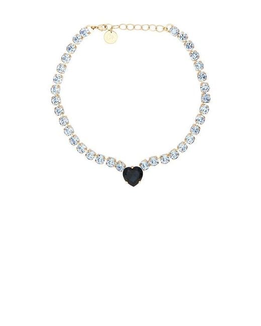 Anton Heunis Black Vintage Style Heart Necklace