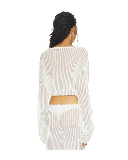 Solid & Striped White The Athena Top