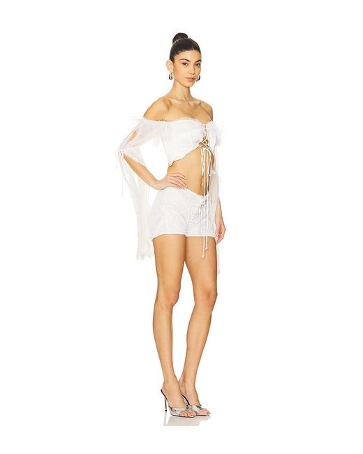 AMOR MIA White Rococo Top