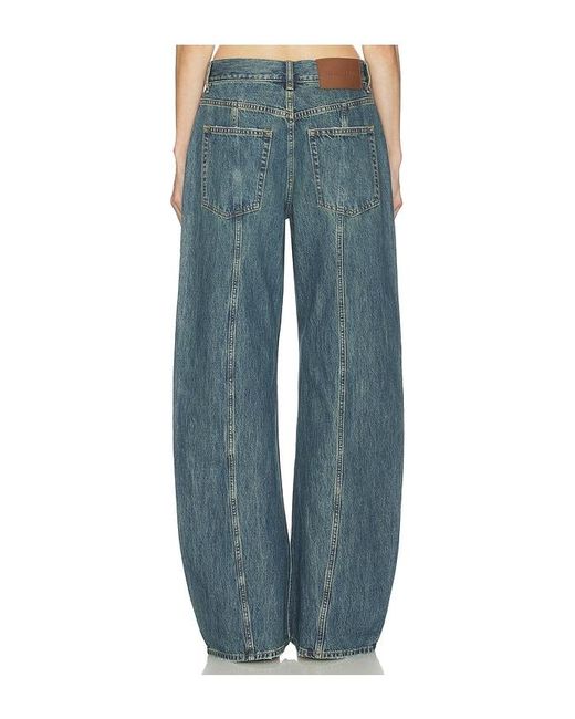 Helmut Lang Blue Relaxed Destroyed Bootcut Jeans