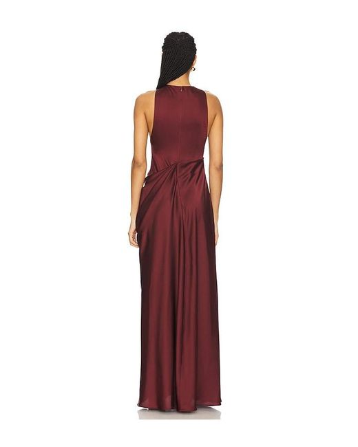 Ceren Ocak Red Satin Dress