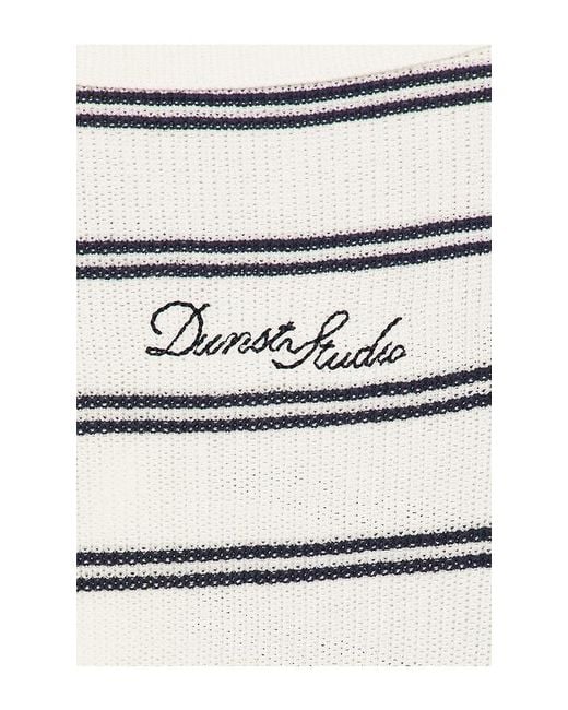 DUNST Blue Striped Polo for men