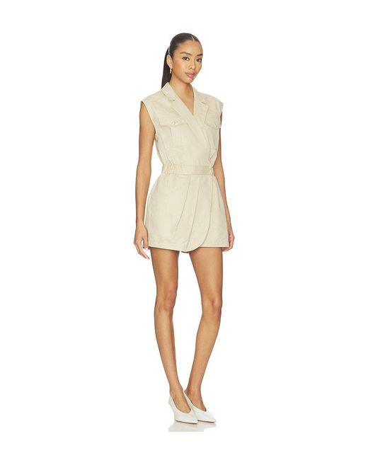 Central Park West Natural Goldie Trench Detail Romper