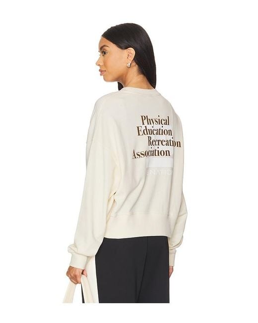 P.E Nation White Medely Sweatshirt