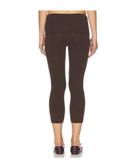 Frankie's Bikinis Brown Milo Cloud Knit Capri Pant