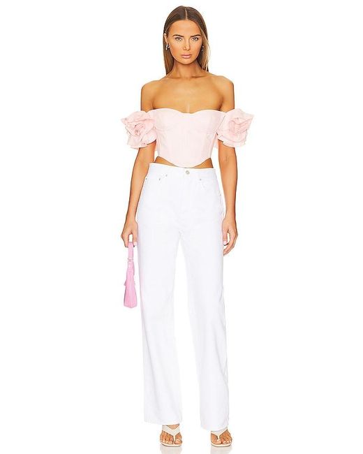 Bardot White Sigma Corset Top