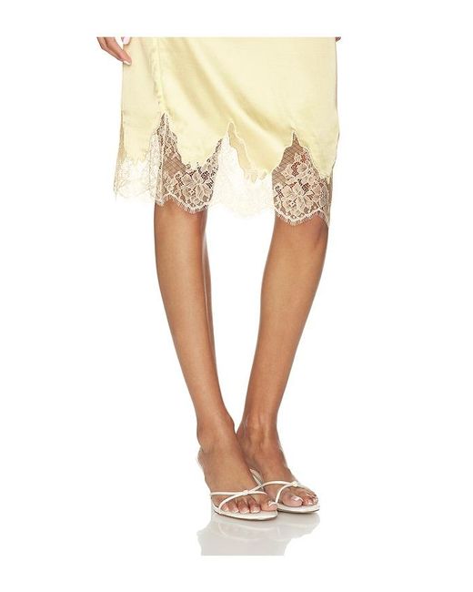L'academie Yellow 'Academie Geneia Midi Skirt