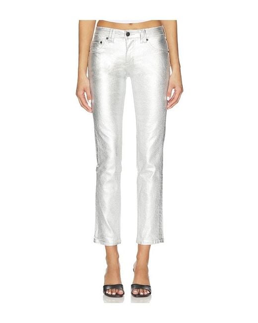 Free People White X We The Free Oracle Metallic Pant