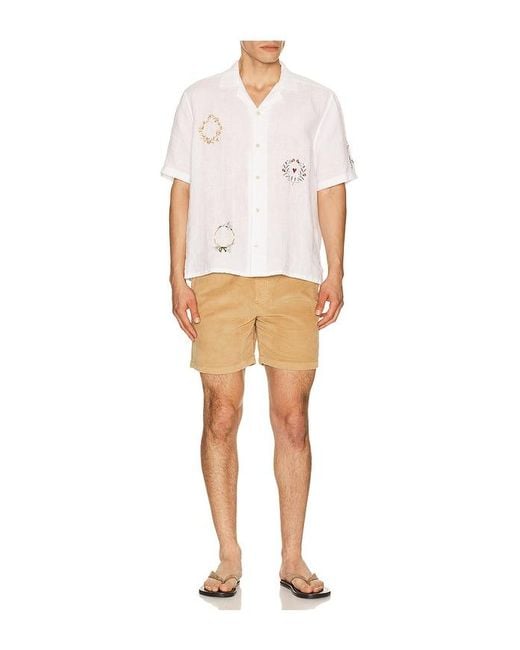 Faherty Brand Natural Essential Corduroy Shorts for men