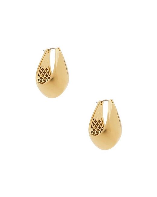 Eddie Borgo Metallic Teardrop Hoop Earrings