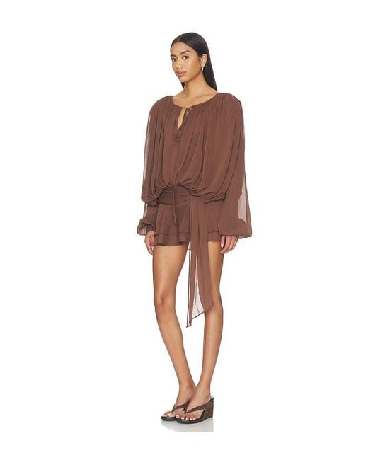 Lioness Brown Elements Mini Dress