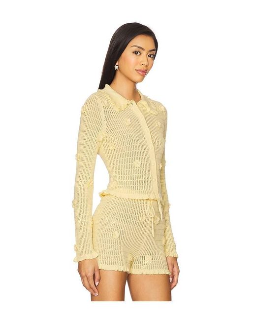 Stone Cold Fox Yellow X Revolve Allayia Floral Cardigan