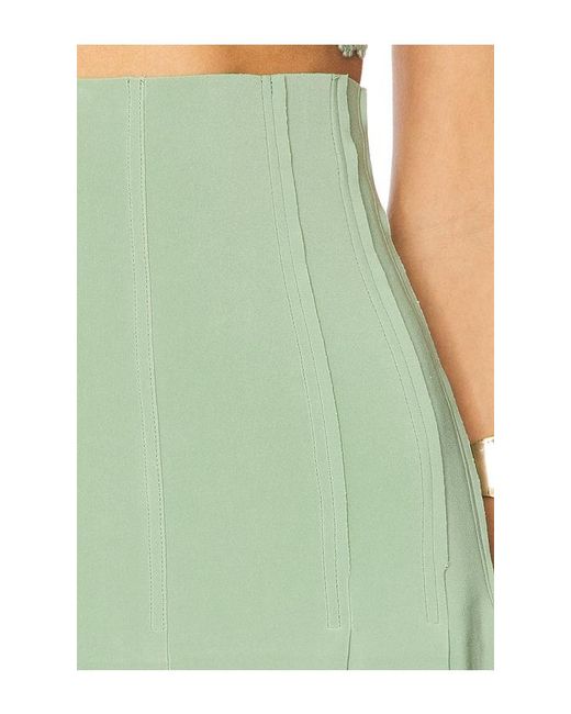 Norma Kamali Green High Waist Tailored Pleat Pant