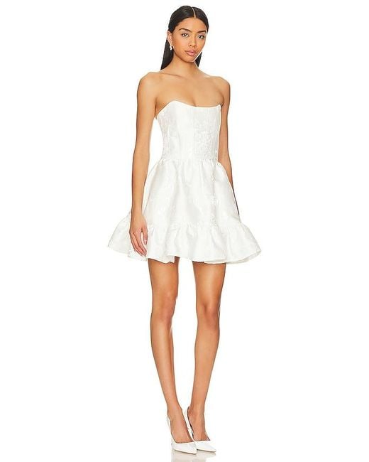 V. Chapman White Ginny Corset Mini Dress