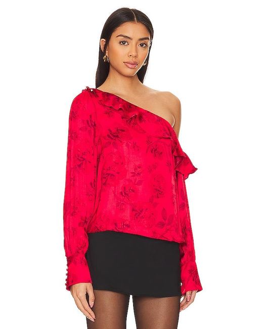 Free People Red These Nights Blouse
